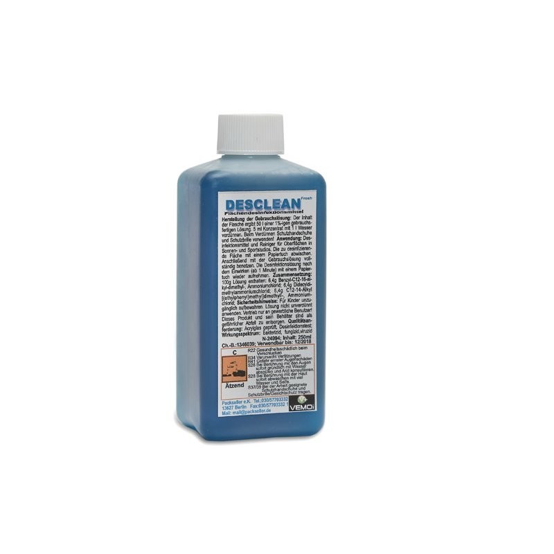 Desclean Flächendesinfektionsmittel Konzentrat 250ml ergibt 50 l "Geruch Fresh" blau